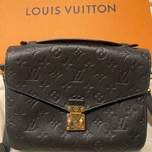 Louis Vuitton Black Embossed Crossbody Bag